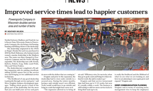 Improved Service Times Lead to Happier Customers (Powersports Business)